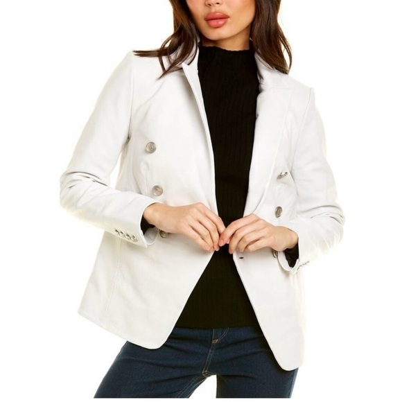 NWT Walter Baker Womens  Marley Leather Blazer reg $698 size small - Picture 1 of 14